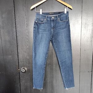 🍌 Banana Republic Premium Denim Mid-rise Skinny Jeans. Raw Edge. 2/26